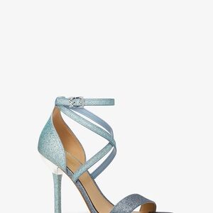 Michael Kors Glittering Blue and Silver Heels